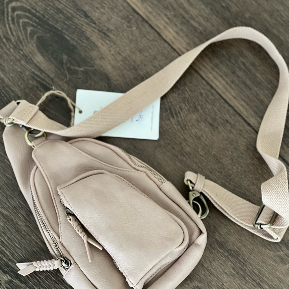 Blush pink Sling Bag 12”x6.5”